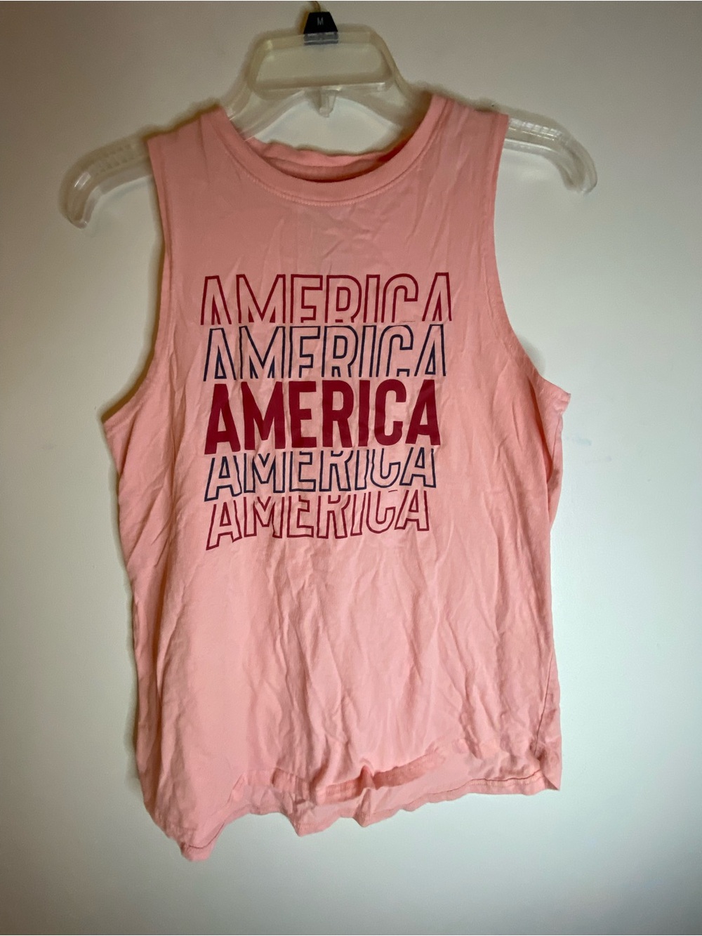 Women’s Pink 'America' Graphic Tank Top